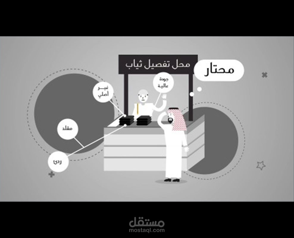 فيديو موشن جرافيك لشركة أقمشة