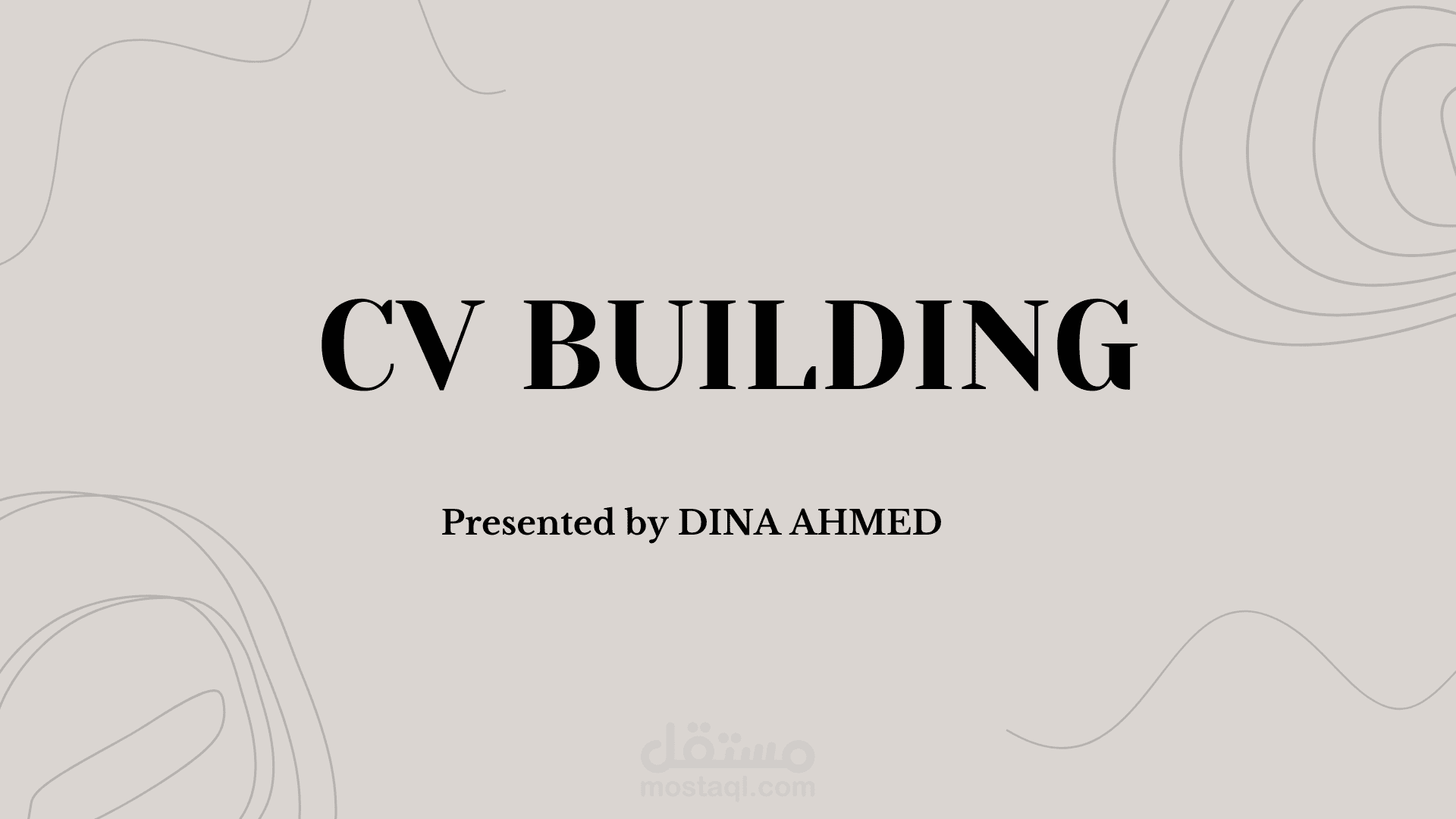 presentation about cv building