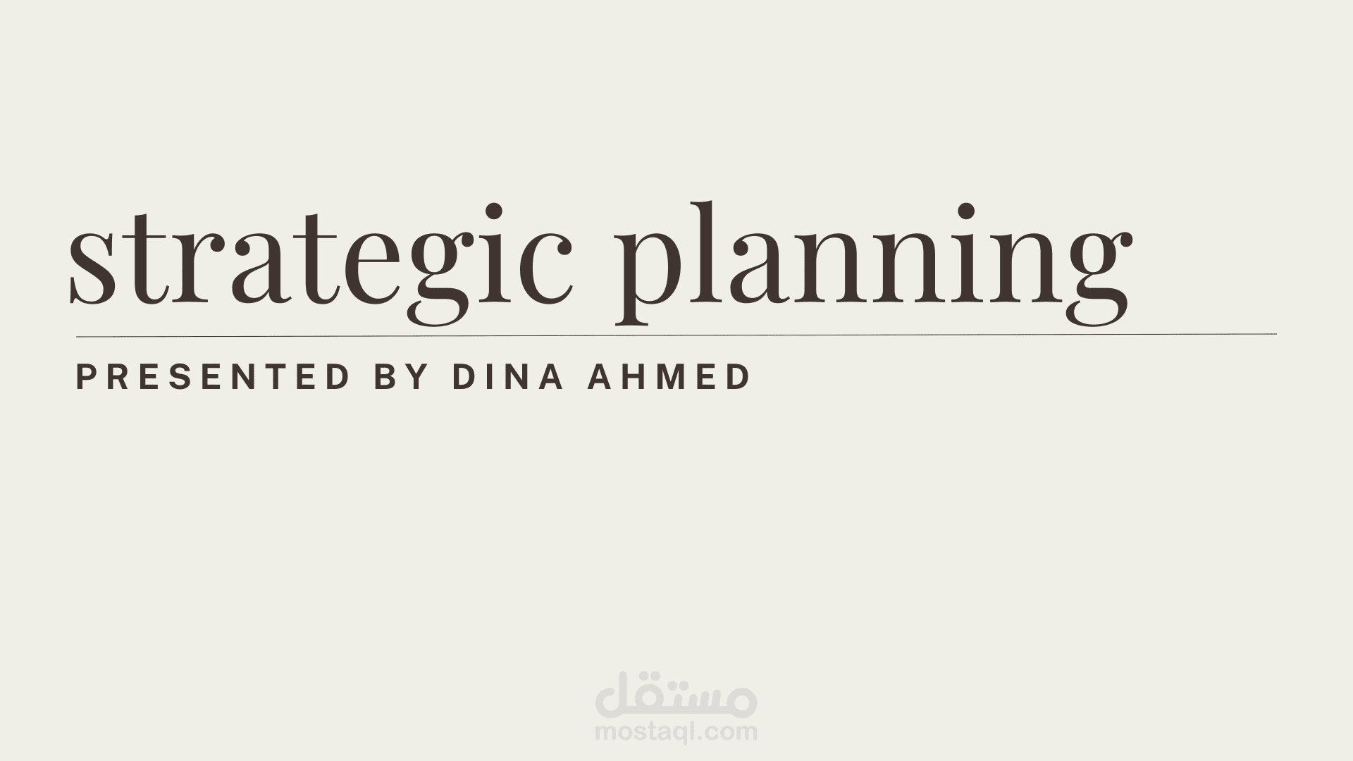 strategic planning presentation