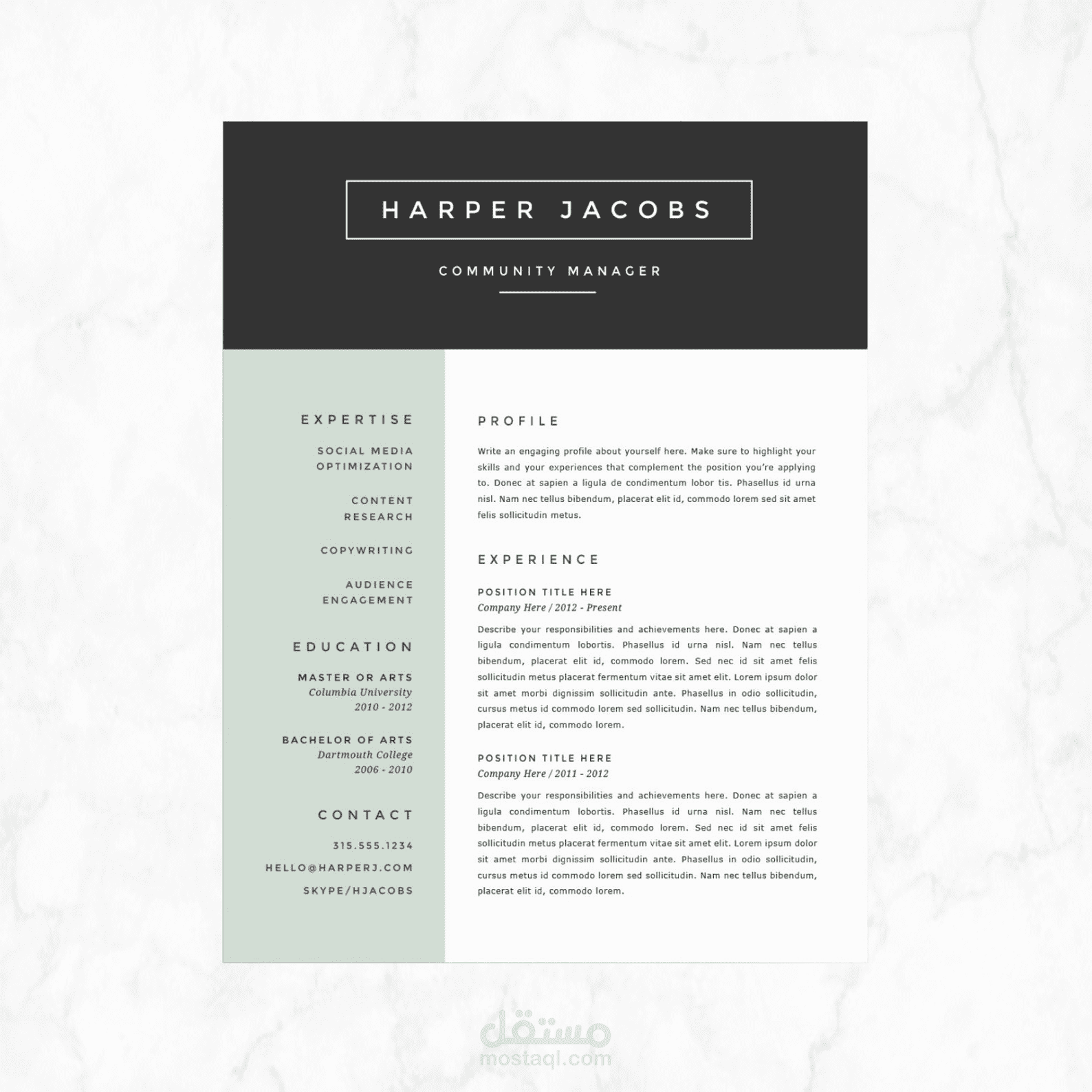 Modern Resume Template