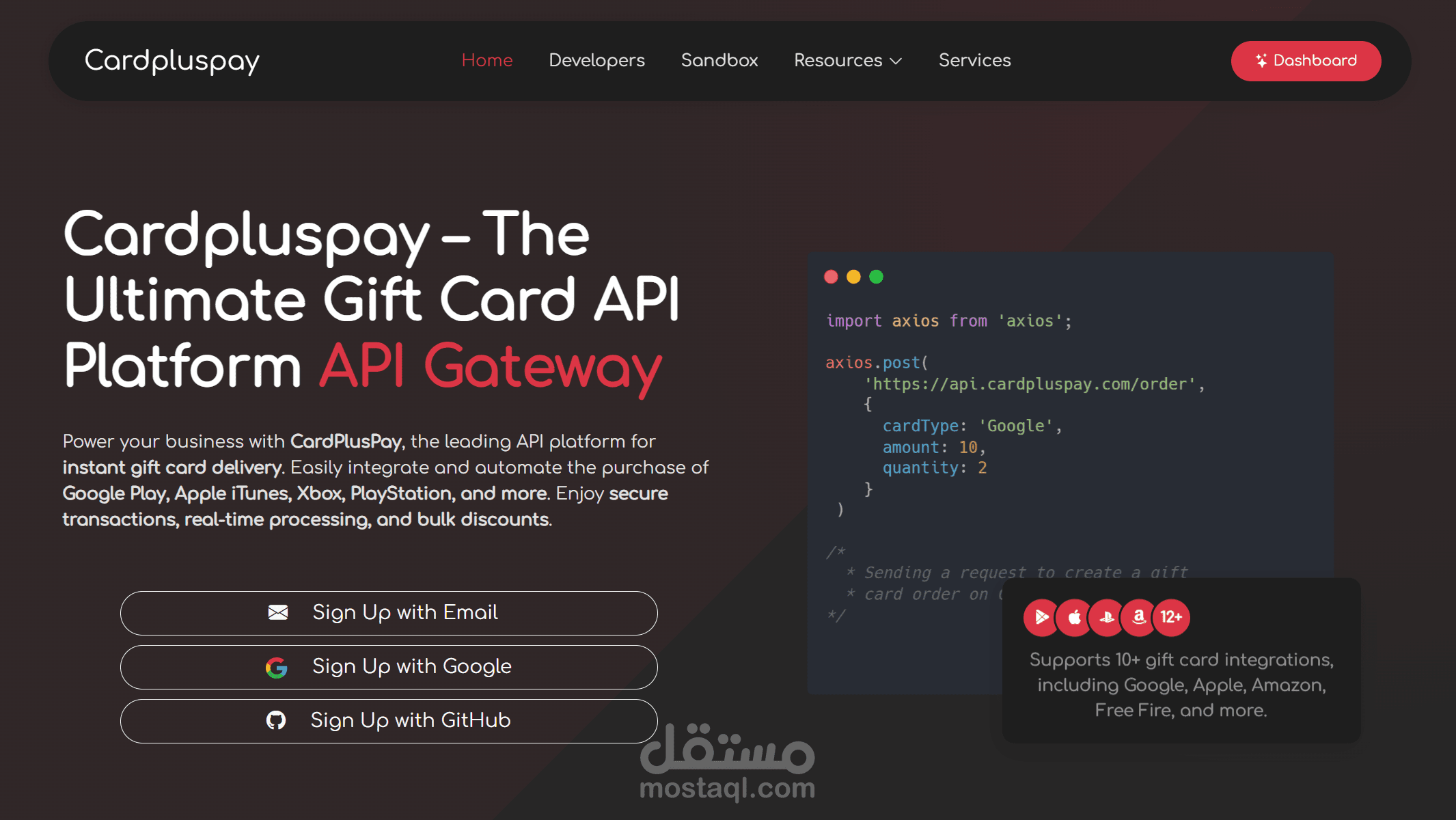 CardPlusPay – بوابة البطاقات الرقمية الفورية عبر API للمطورين والشركات