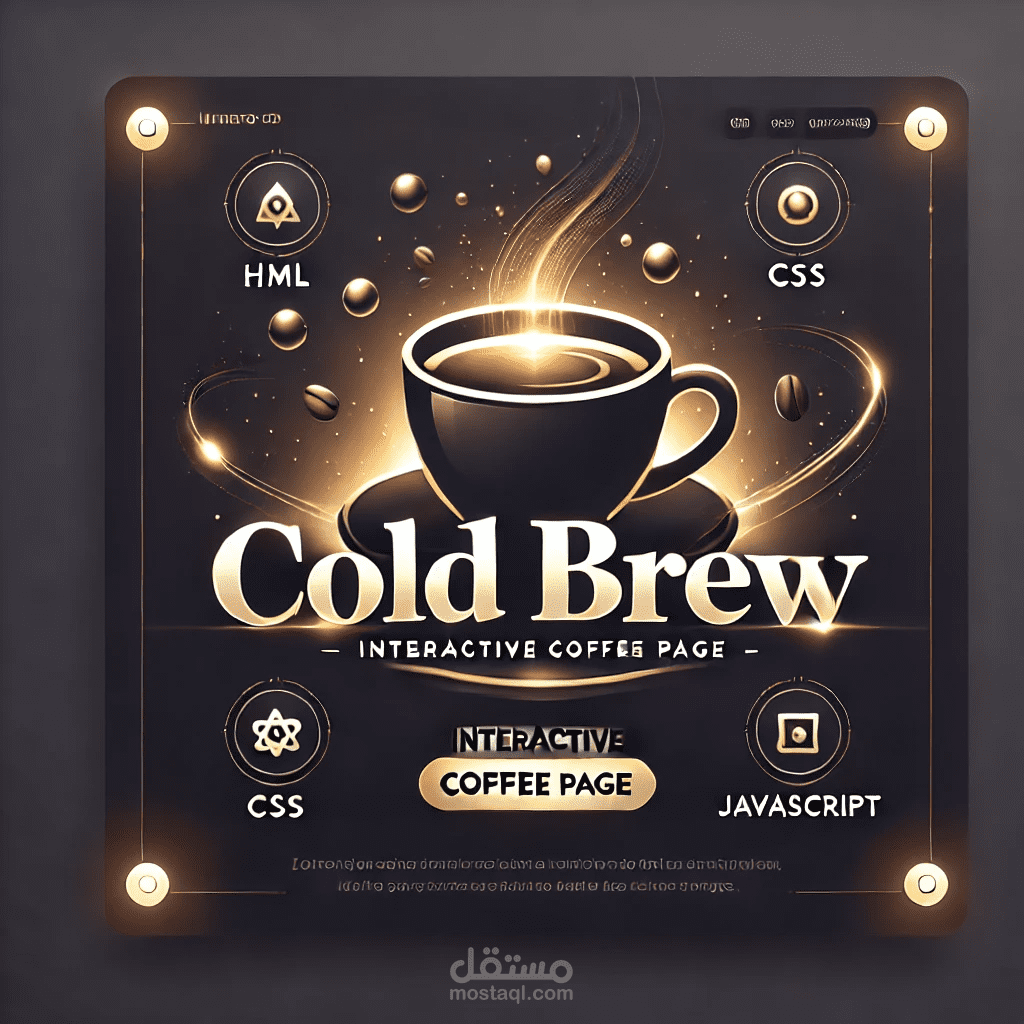 صفحة هبوط تفاعلية لمنتج "Cold Brew"