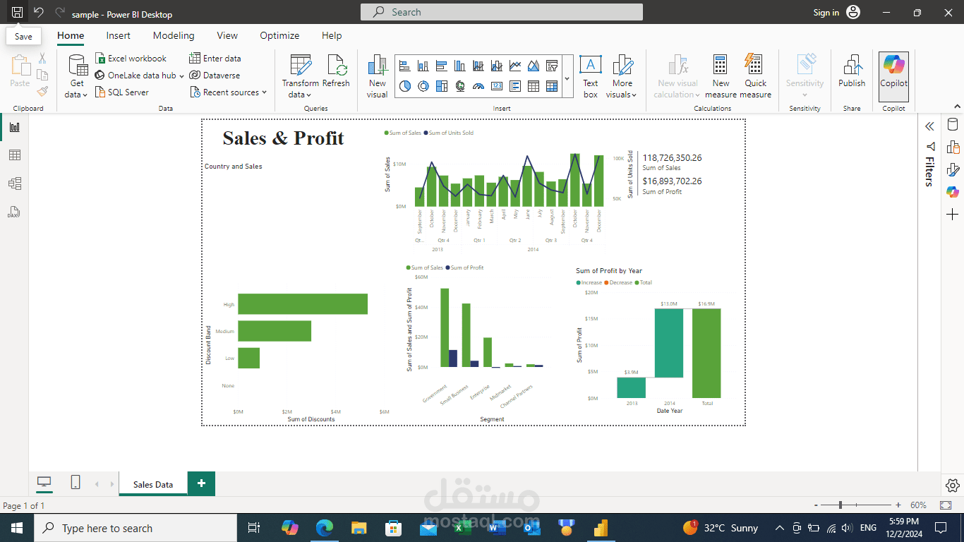 Microsoft PowerBI report