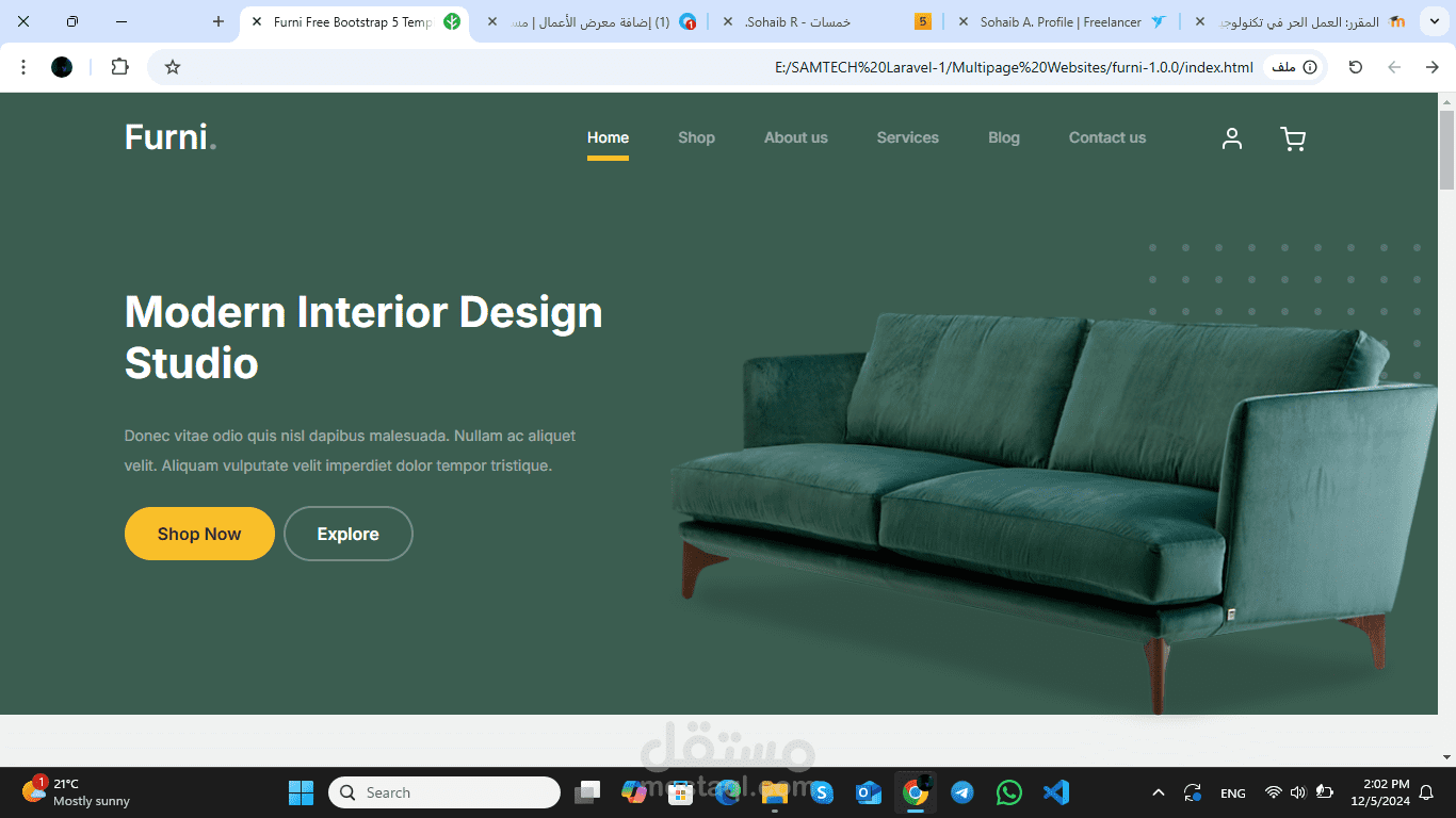 A shop website