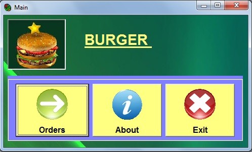 برنامج محل طلبات البرجر (Burger Ordering System)