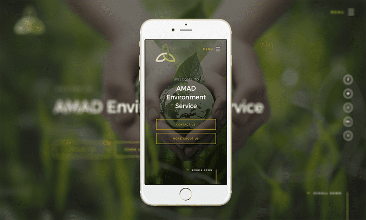 تصميم موقع و برنامج AMAD للخدمات البيئيه
