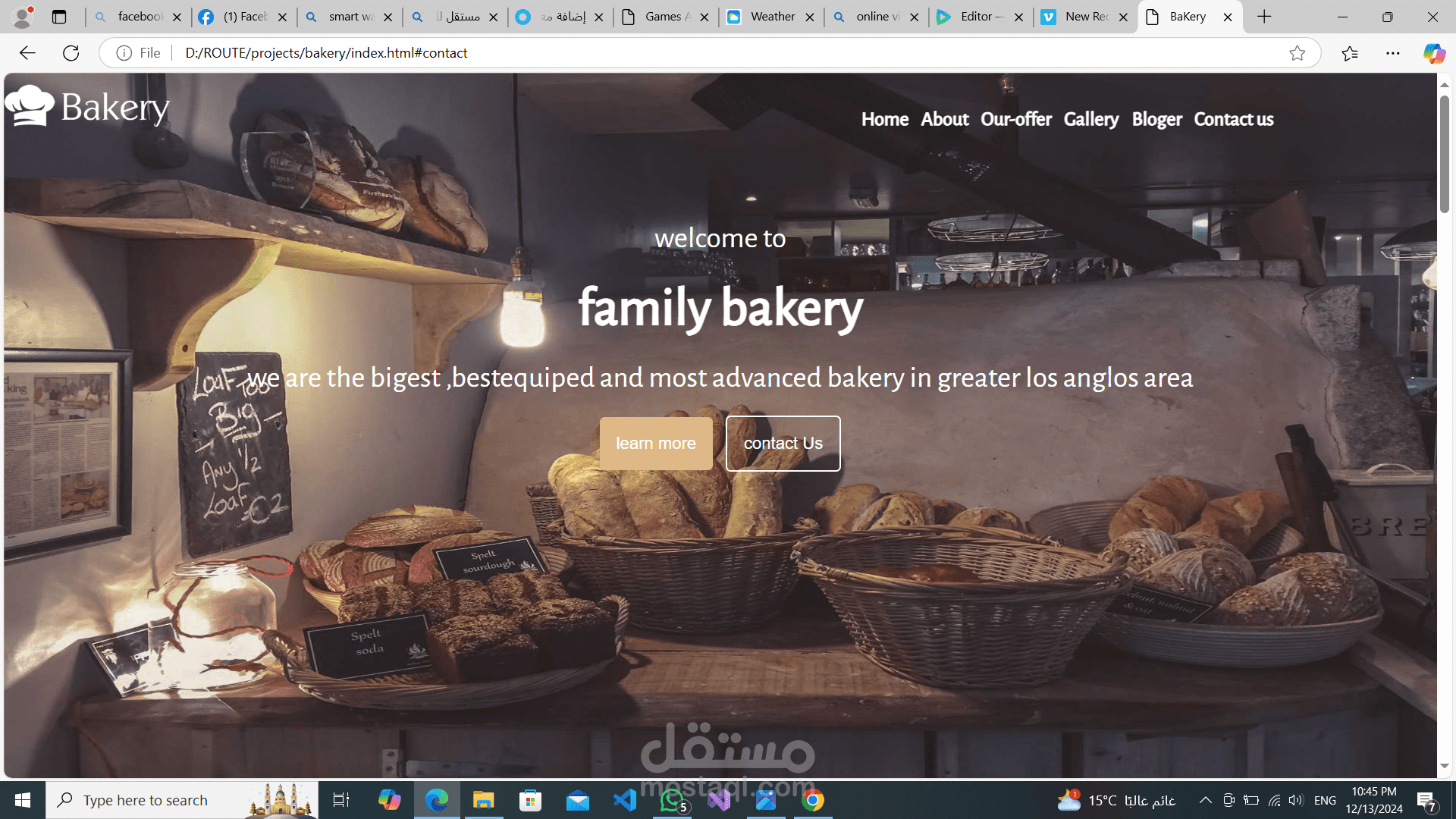 bakery website