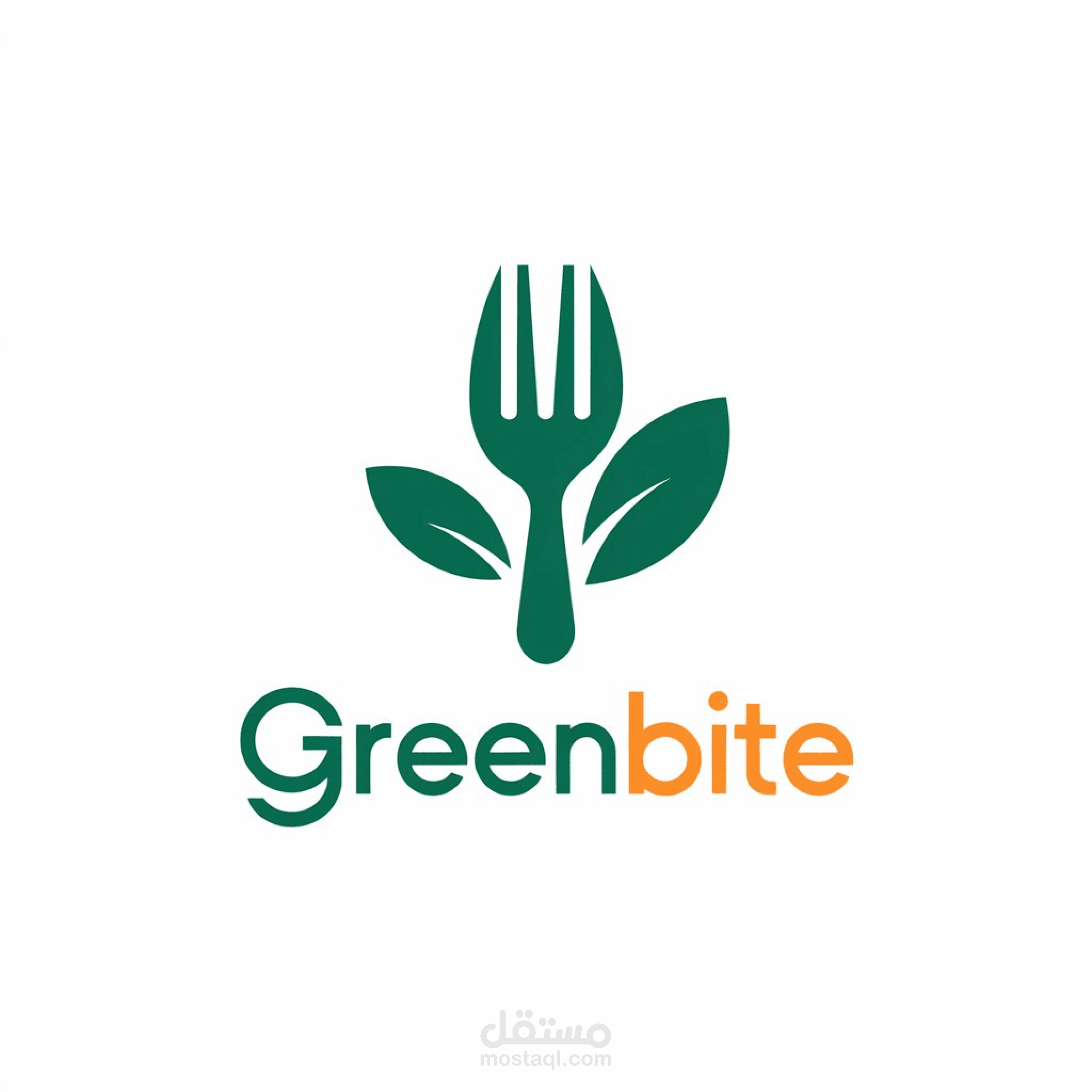 شعار "GreenBite" – مطعم صحي نباتي