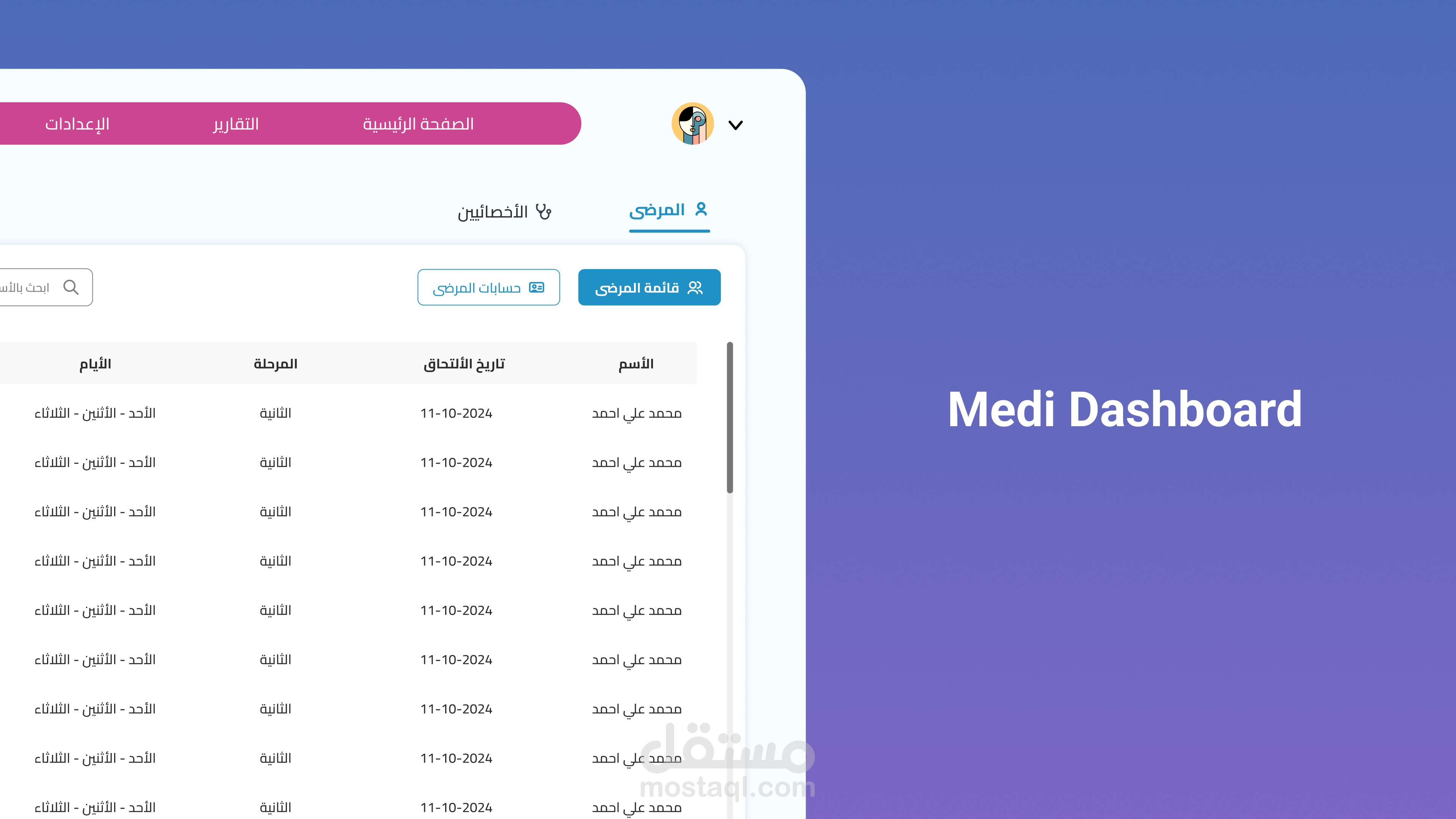 Medical Dashboard