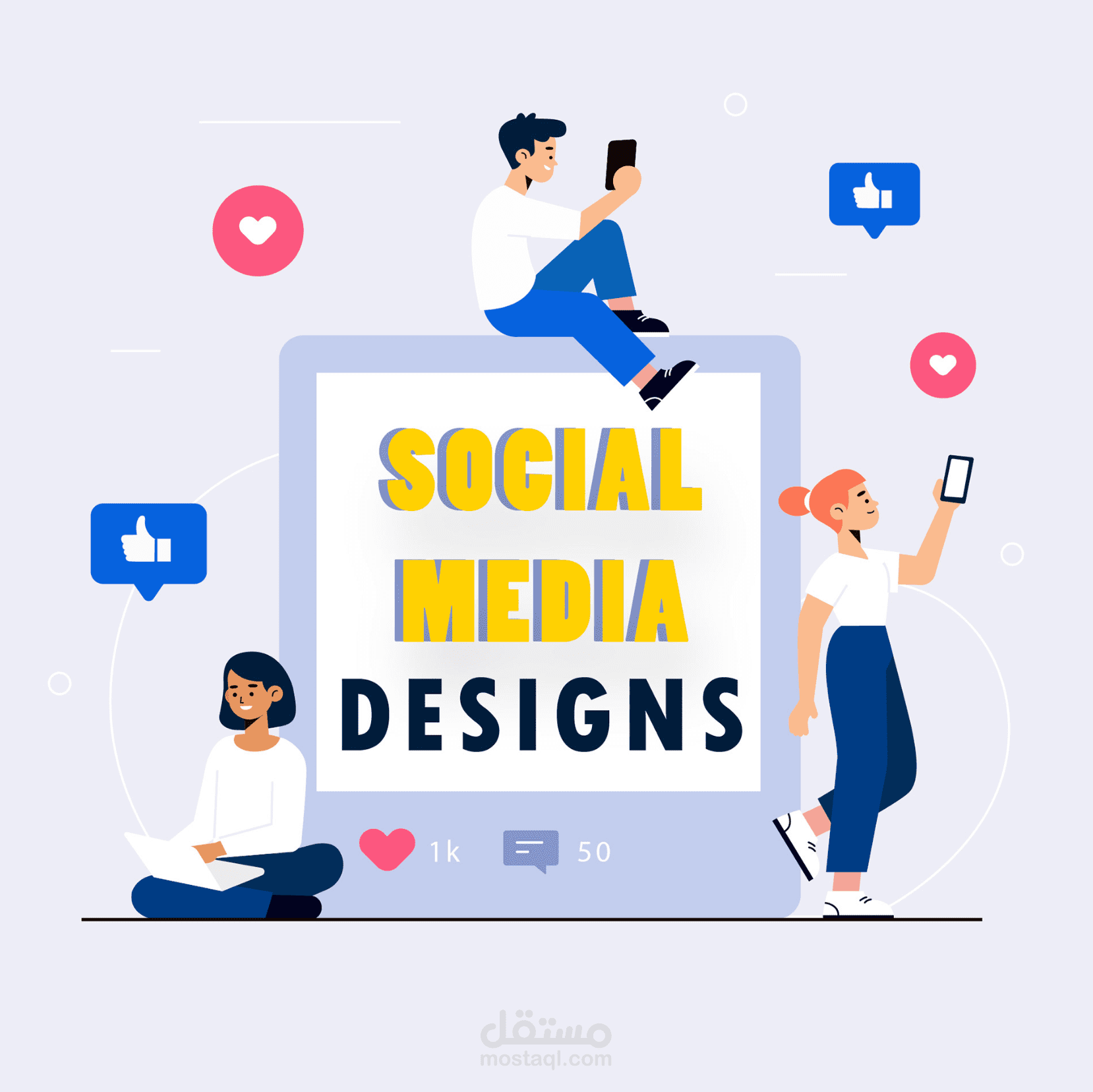 تصاميم لمواقع التواصل الاجتماعي - Social Media Designs