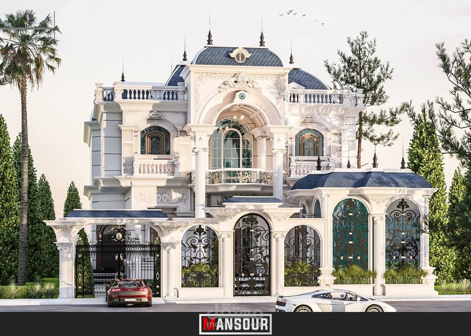 تصميم خارجي مميز لواجهة فيلا