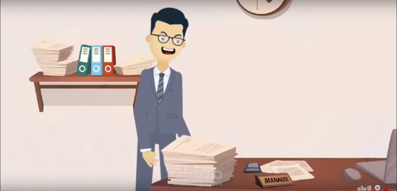 اعلان رسوم متحركة المطبعة السريعة