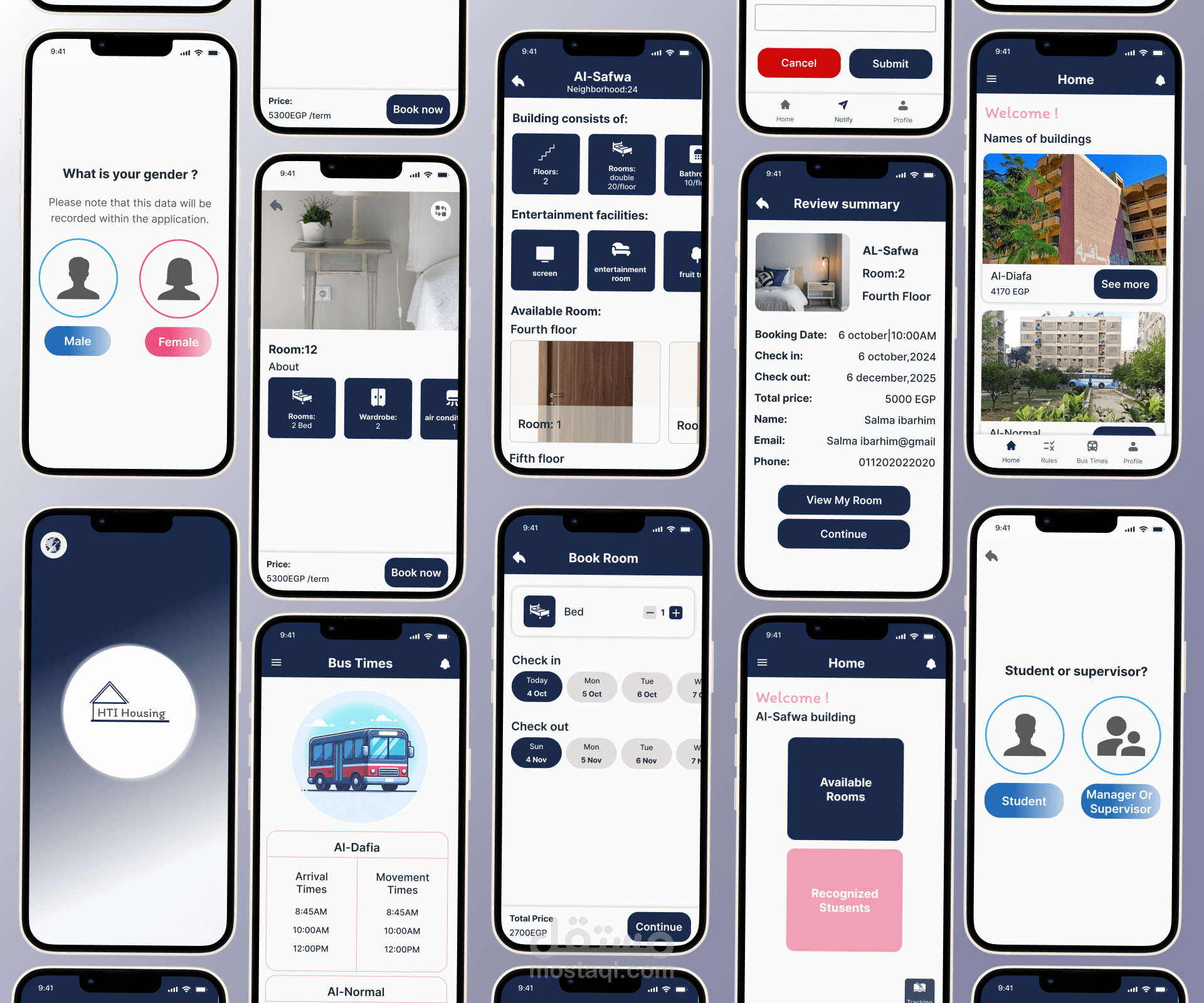 Student Housing App UI & UX