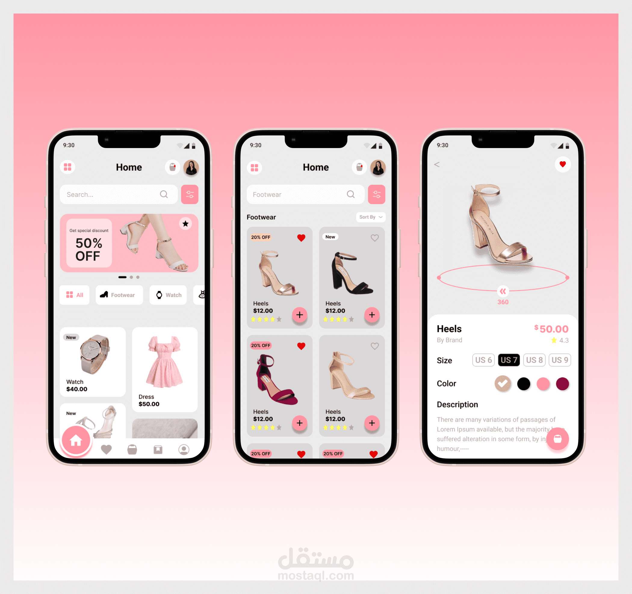 Fashion App UI