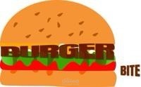 شعار مطعم بعنوان burger bite