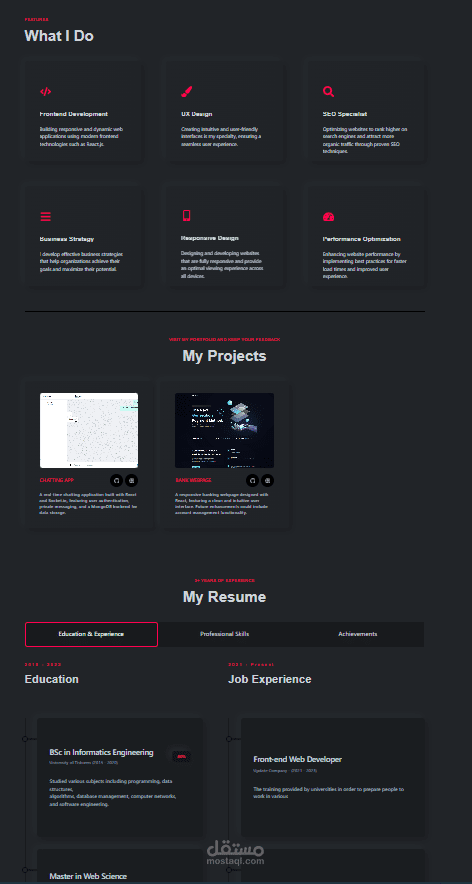 Modern Portfolio Website Development