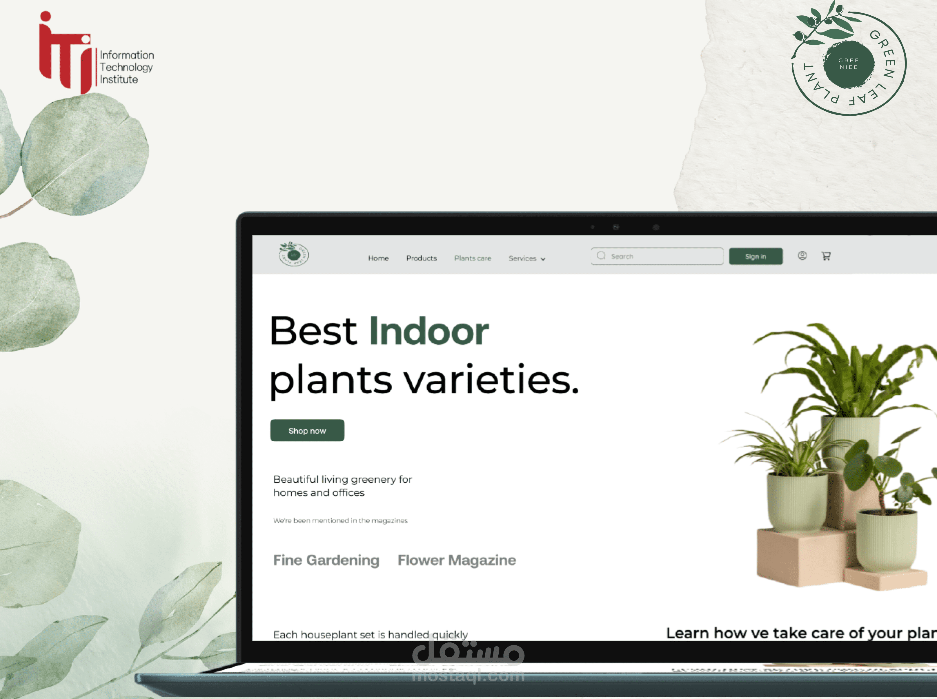 Greenie E-commerce website for plants