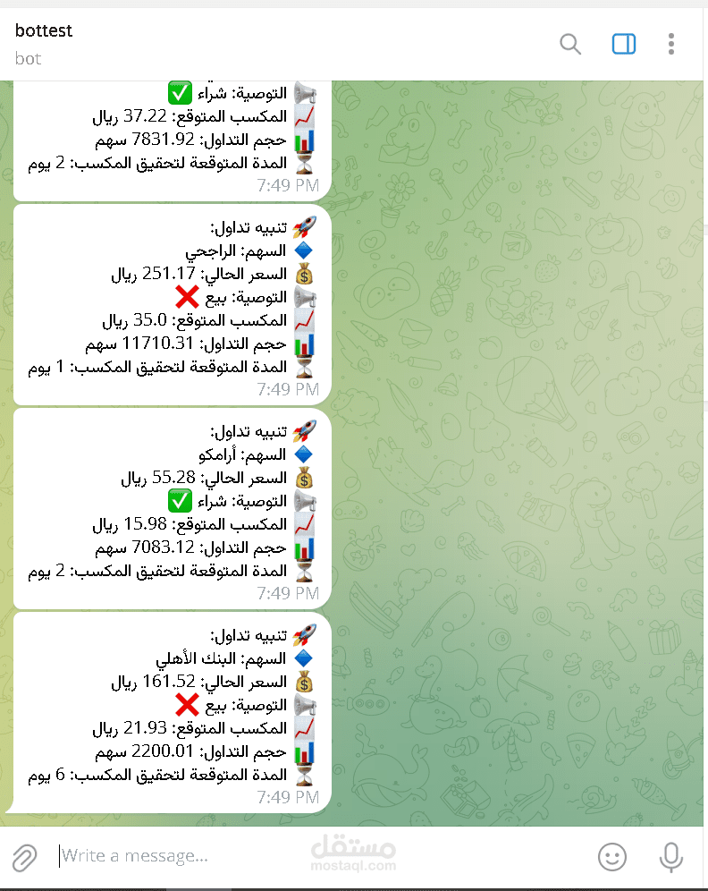 بوت تليجرام متعدد الخدمات - دراسة الجدوى والتحليل المالي