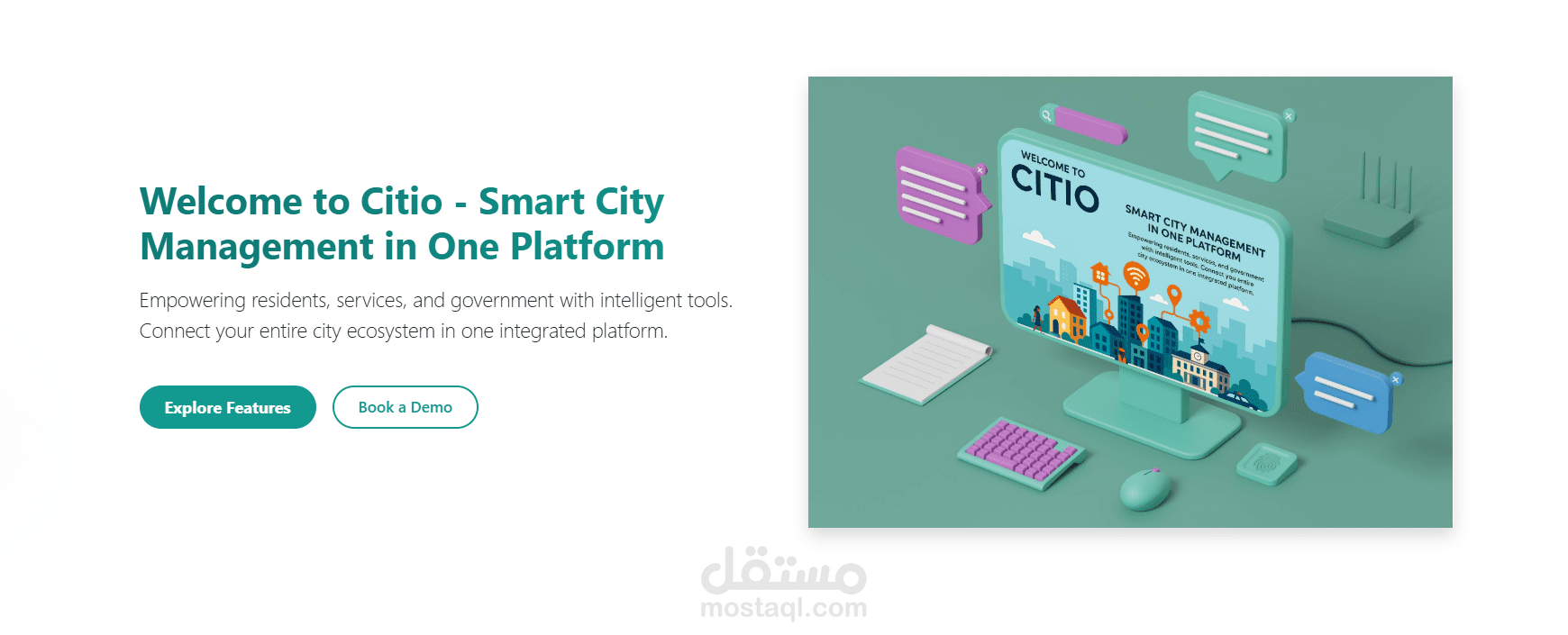 Landing Page for smart city