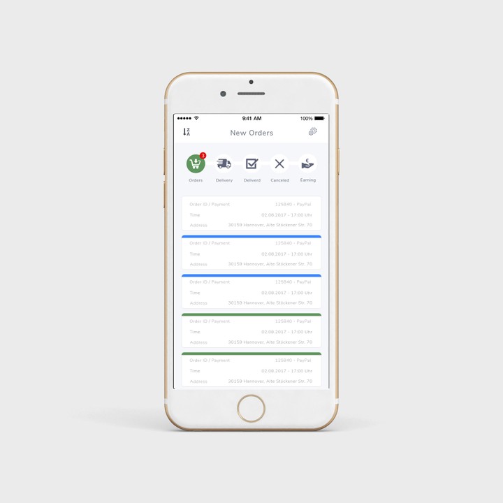 تصميم تطبيق موبايل لعامل توصيل البيتزا - Pizza Driver App