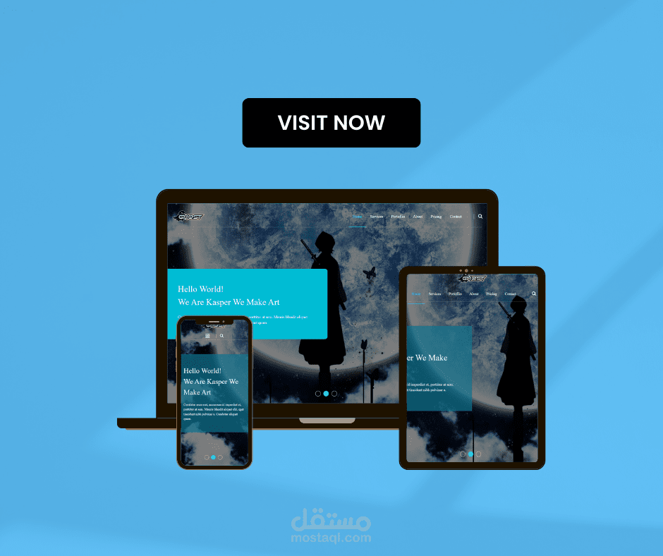 مشروع تجريبى كامل باستخدام  HTML وCSS3 ومتجاوب مع جميع الاجهزة
