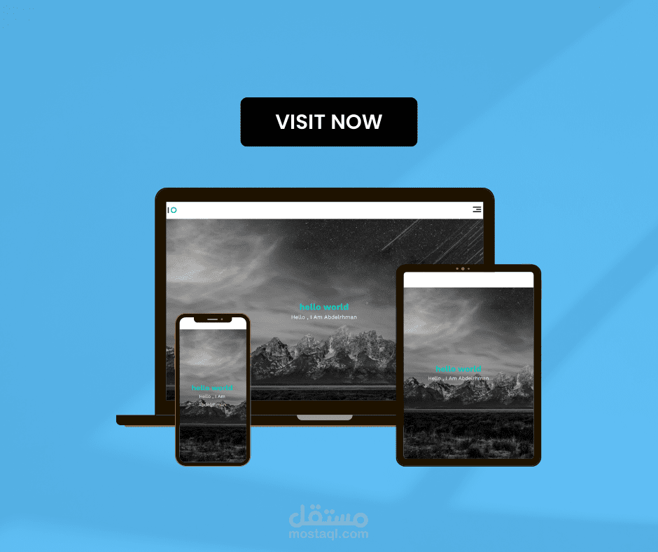 مشروع تجريبى كامل باستخدام HTML وCSS3 ومتجاوب مع جميع الاجهزة