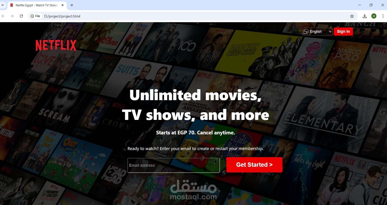 netflix main page cloning