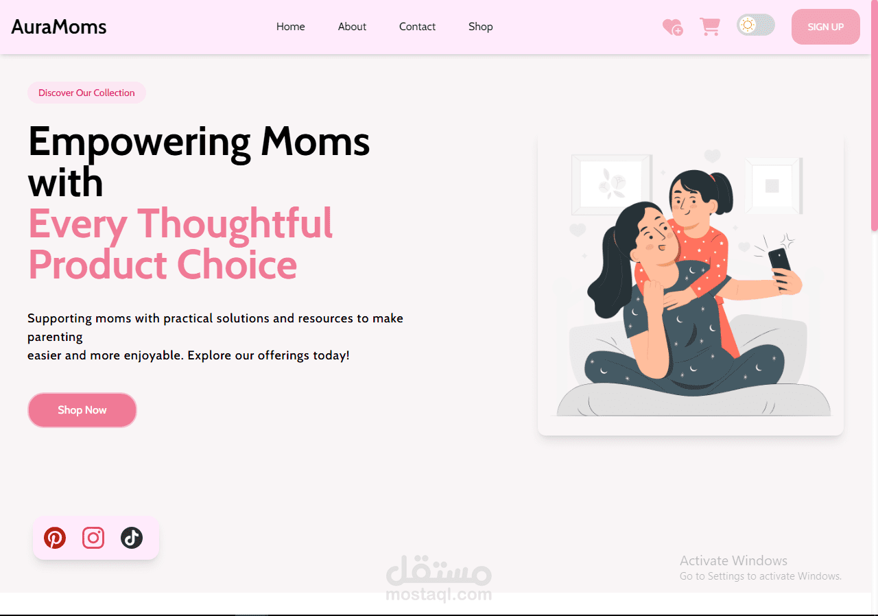 A E-commerce site for selling women's products