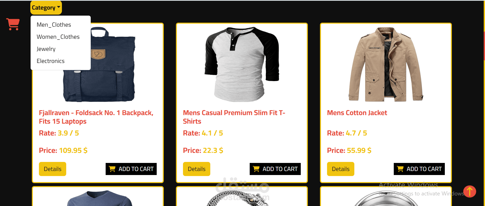 e-commerce project