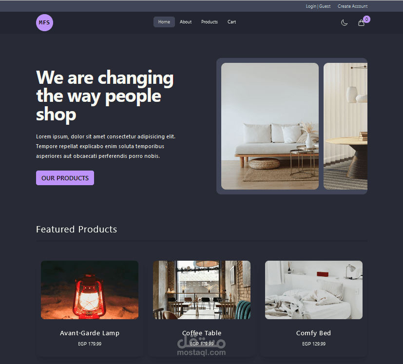 Furniture E-Store: Full-Stack Web Application