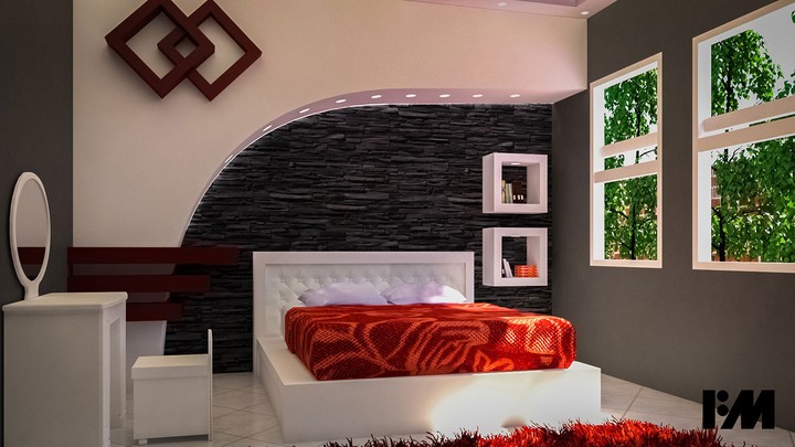 Interior Design - 3D rendering - bedroom