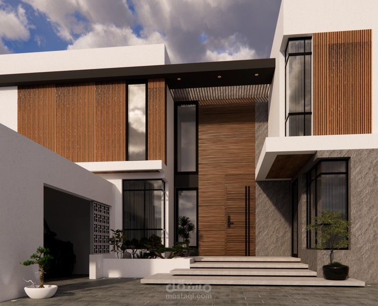 تصميم لمدخل فيلا