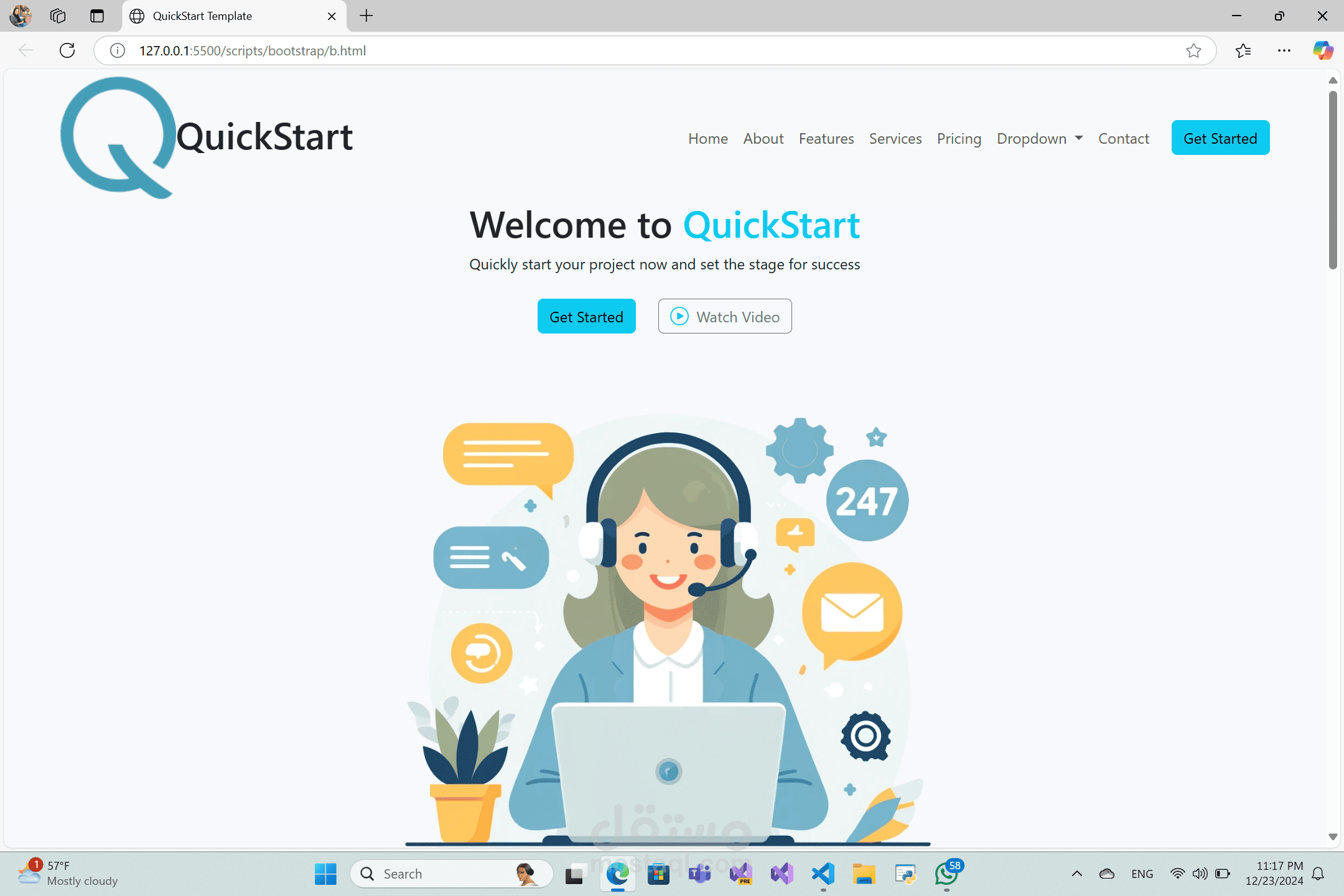 quick start website | مستقل