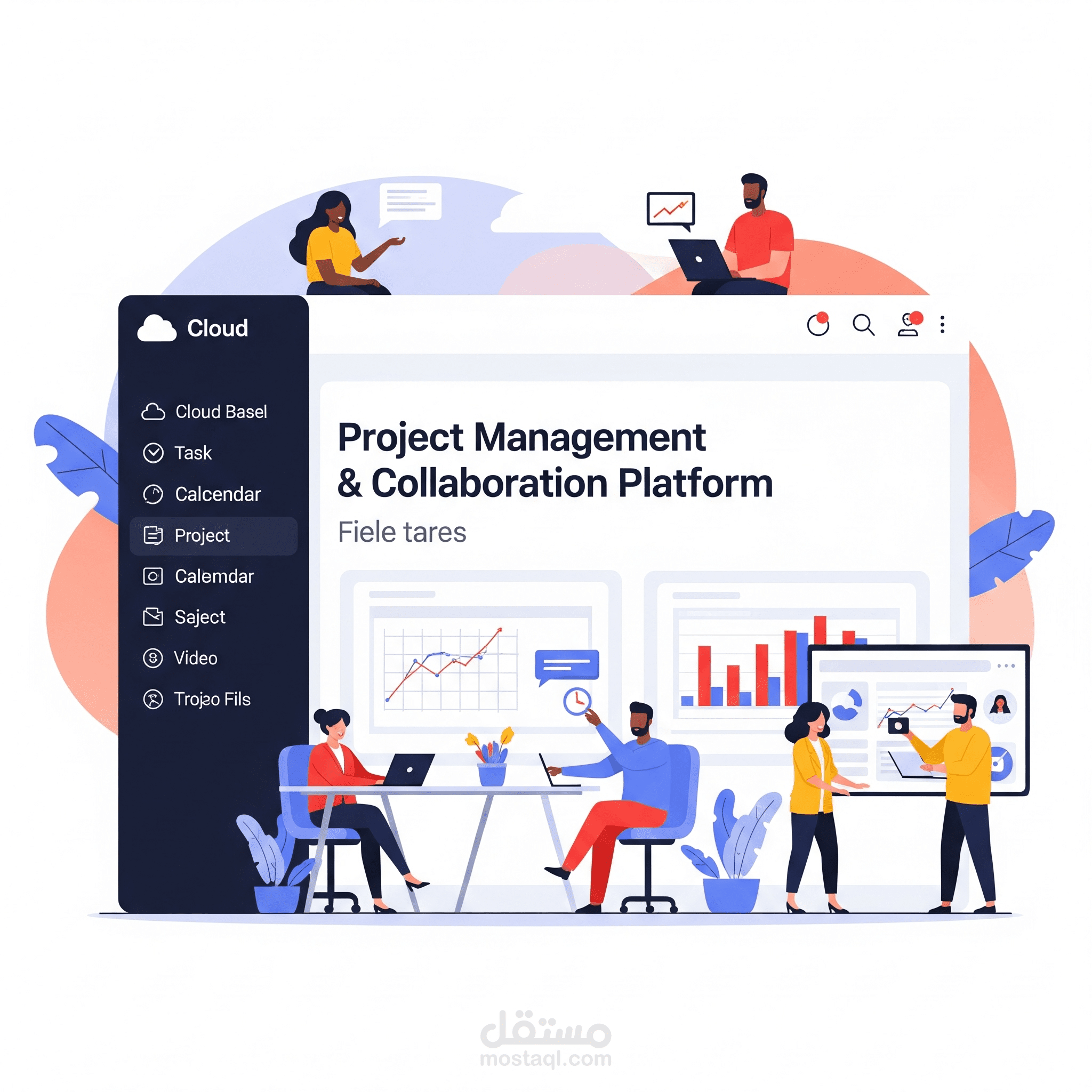 ضمان جودة تطبيق إدارة المشاريع والتعاون الجماعي (Collaboration Platform)