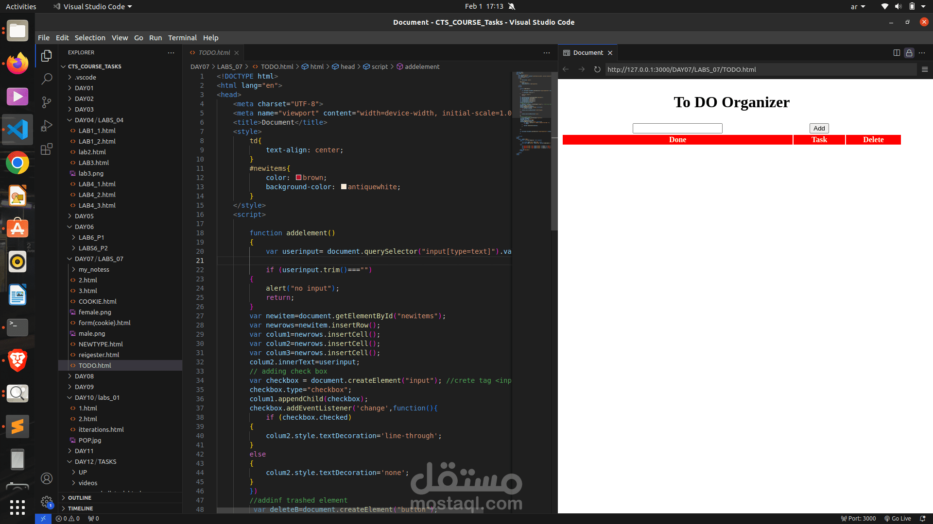 To Do list