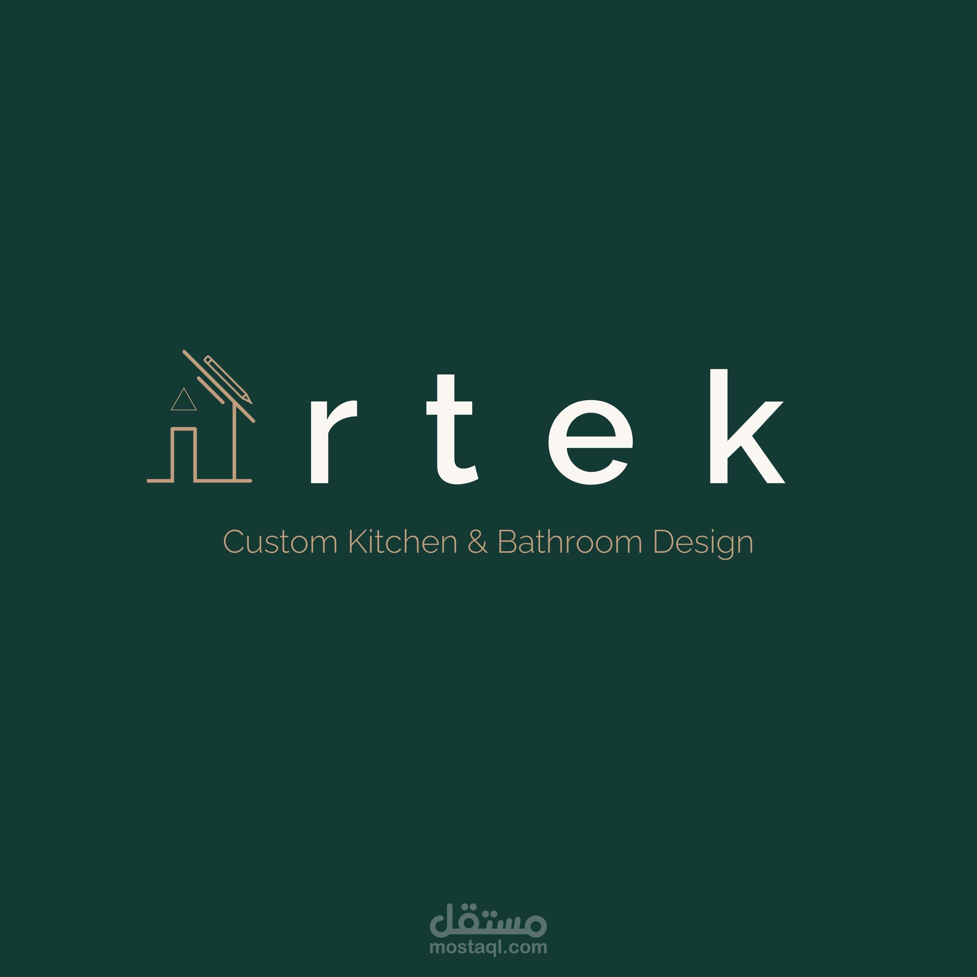 تصميم شعار احترافي لمشروع Artek لتصميم المطابخ والحمامات