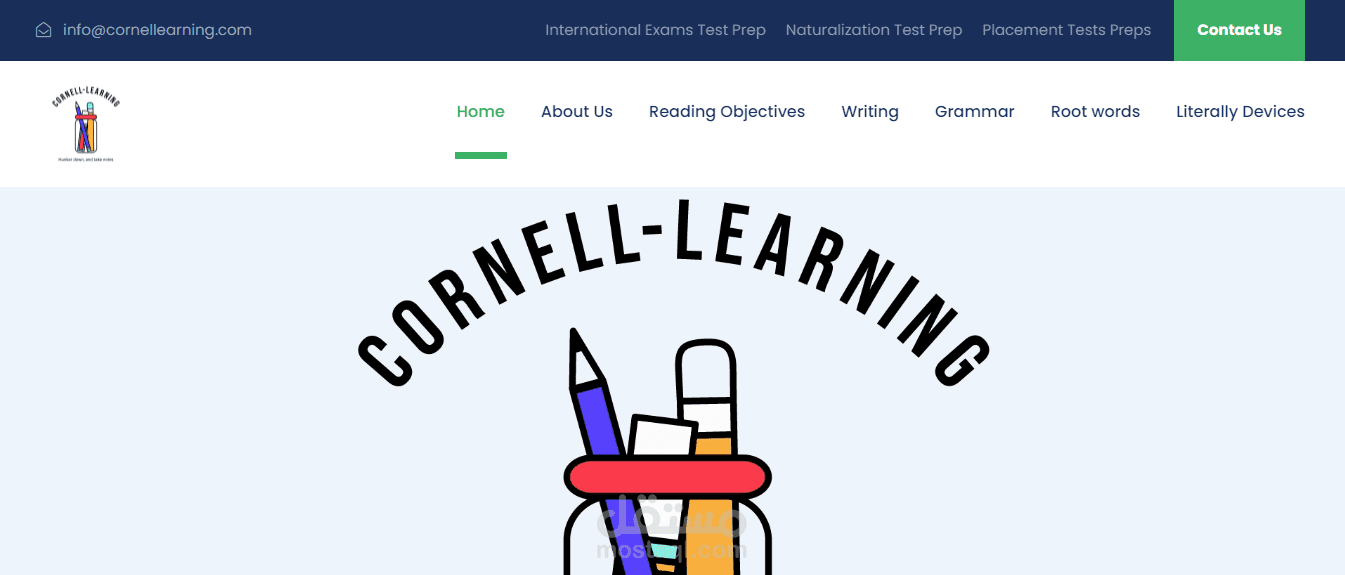 موقع Cornell-Learning لمركز تعليم الانجليزية