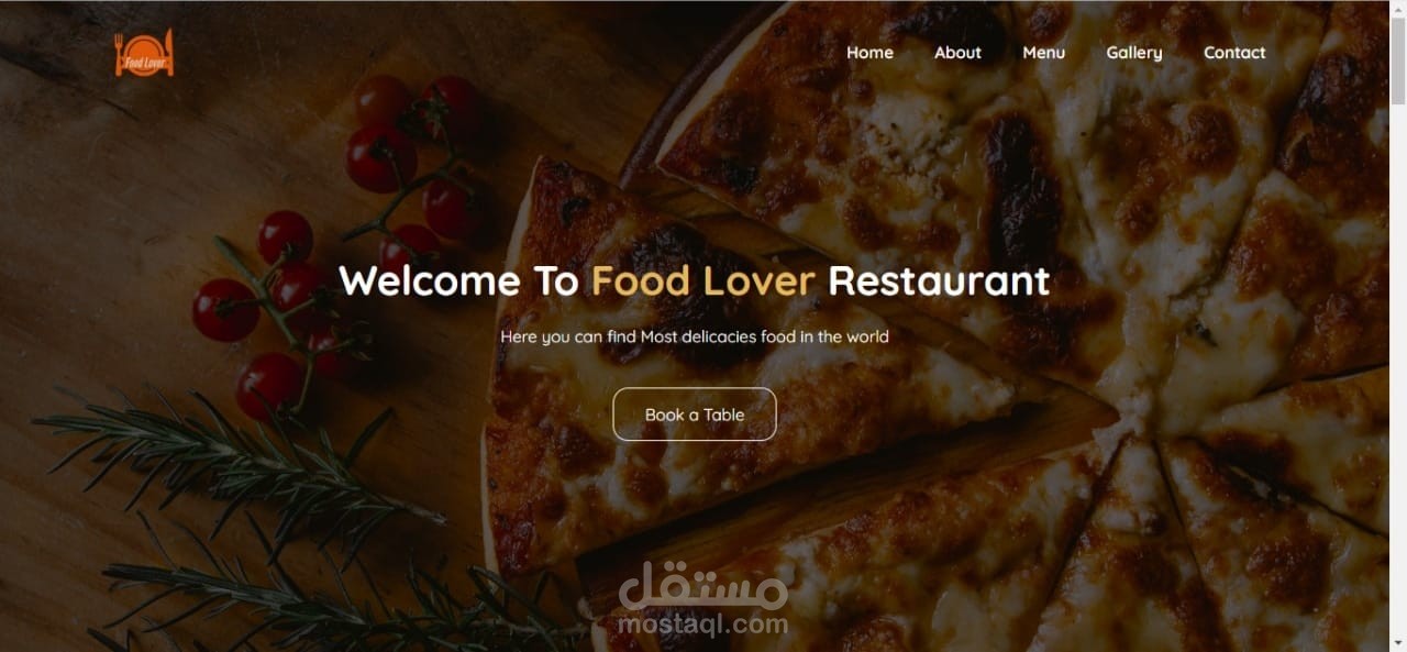 web app for restaurant