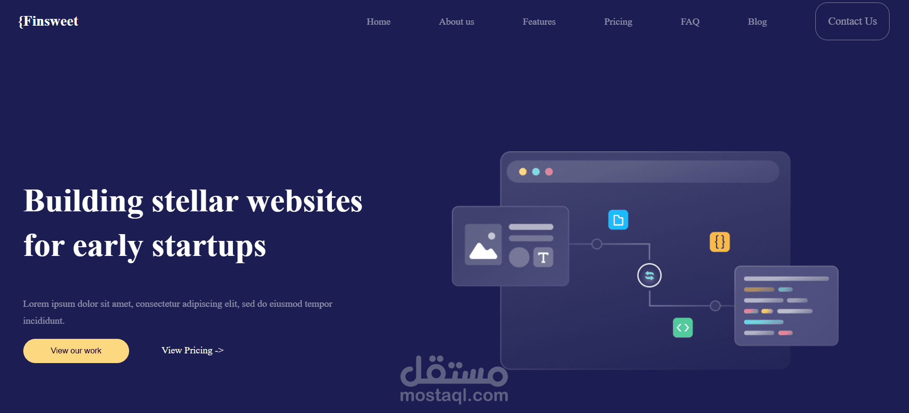 landing page