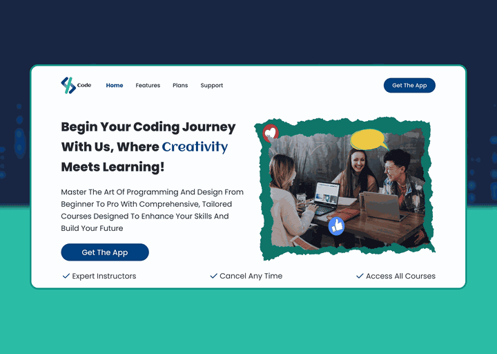 code academy landining page