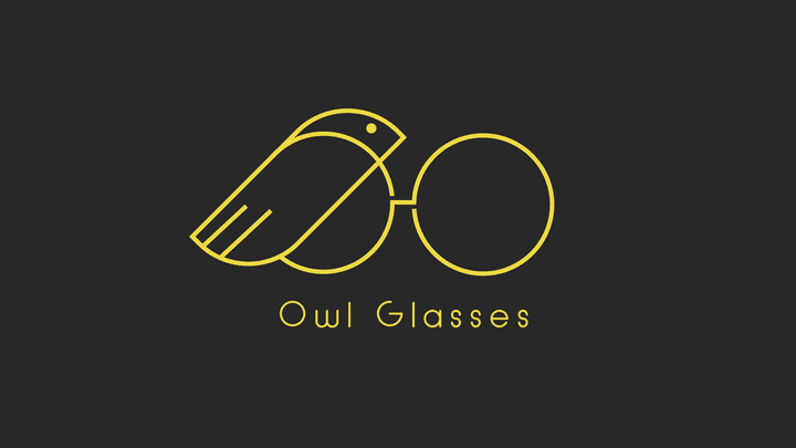 شعار شركة OwlGlasses لصناعة النظارات