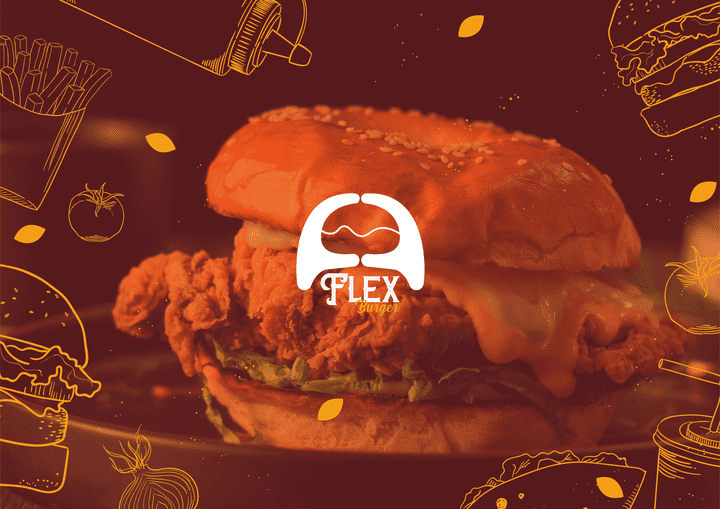 هوية مطعم برغر - Flex Burger Brand Identity