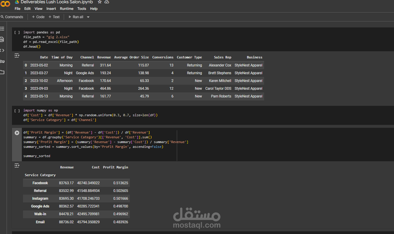 Revenue and Rebooking Analysis