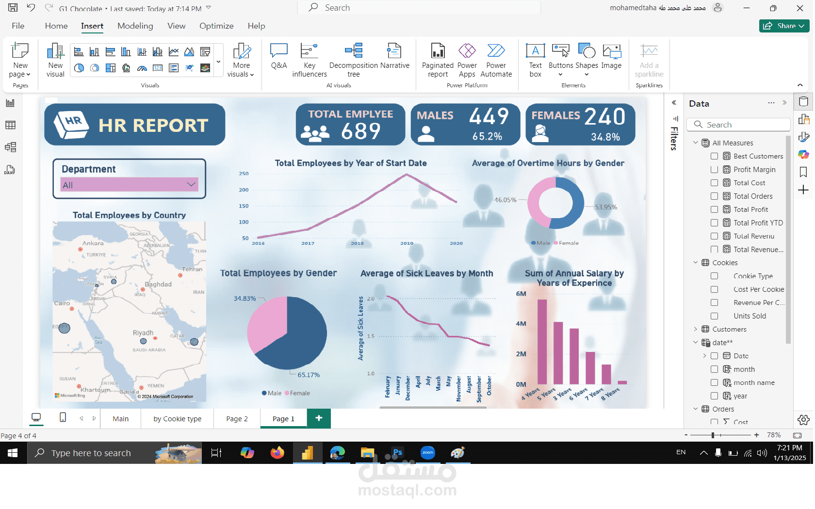 HR Dashboard By Power  BI