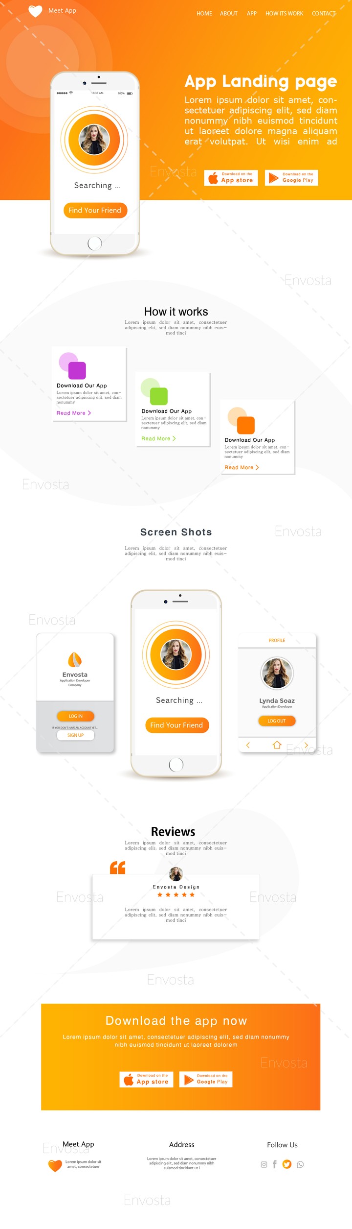 Landing Page For Mobile App