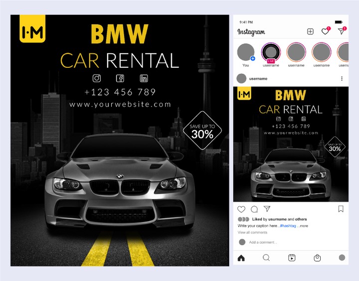 CAR SOCIAL MEDIA POST DESIGN