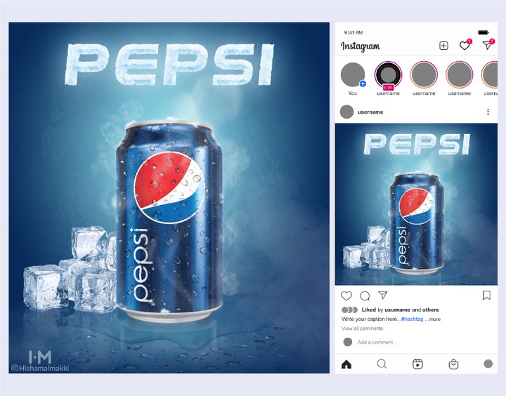 Pepsi Social Media Post Design