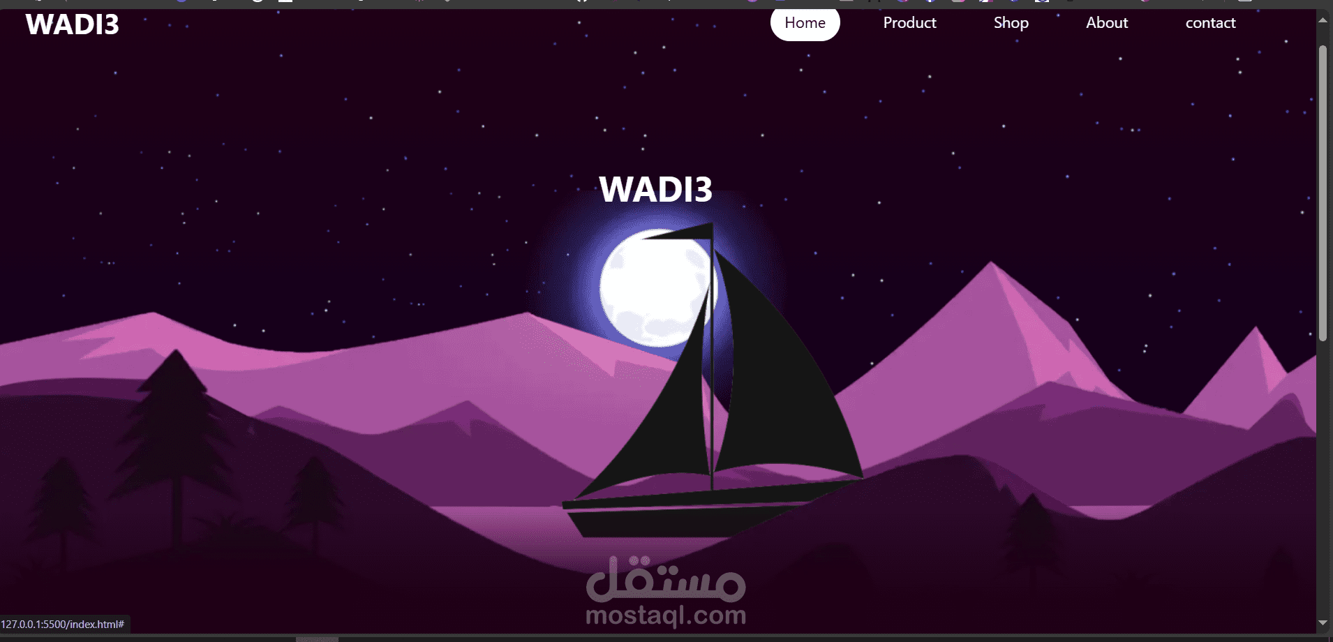 مشروع أنيميشن تفاعلي باستخدام JavaScript
