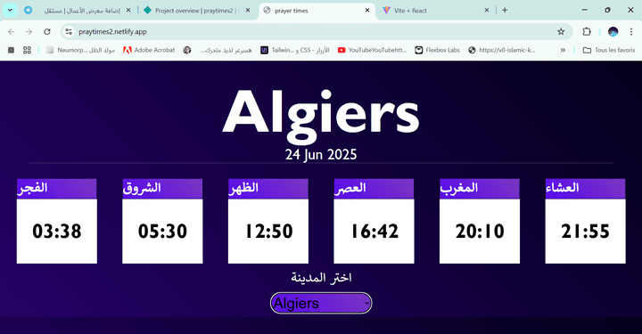 praytimes fo algria