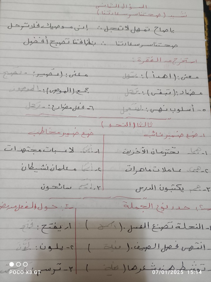 "امتحان شامل في اللغة العربية للصف الثالث الابتدائي"